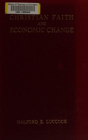 Cover of: Christian faith and economic change