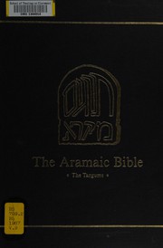 Cover of: Targum Onkelos to Deuteronomy (Aramaic Bible) by Bernard Grossfeld