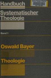 Cover of: Handbuch Systematischer Theologie, 18 Bde., Bd.1, Theologie