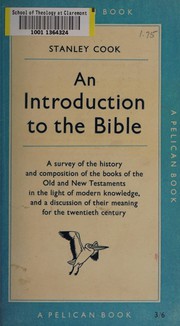 Cover of: An introduction to the Bible by Stanley Arthur Cook