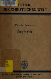 Cover of: Dogmatik by Herrmann, Wilhelm