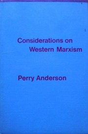 Cover of: Considerations on Western Marxism