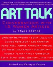 Cover of: Art talk | Cindy Nemser