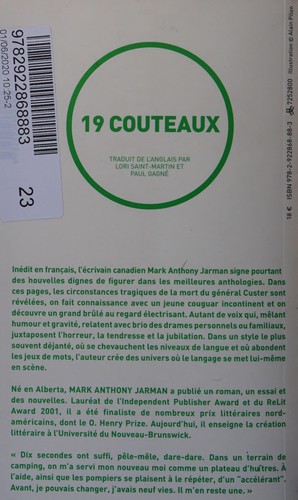 19 couteaux by Mark Anthony Jarman