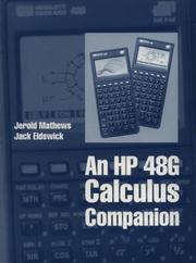 Cover of: An HP 48G calculus companion by Jerold C. Mathews