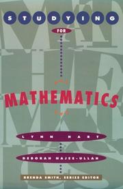 Cover of: Studying for mathematics