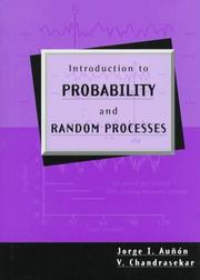 Cover of: Introduction to probability and random processes by Jorge Auñón