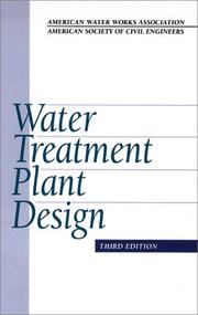 Cover of: Water treatment plant design