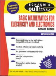 Cover of: Schaum's outline of theory and problems of basic mathematics for electricity and electronics by Arthur Beiser