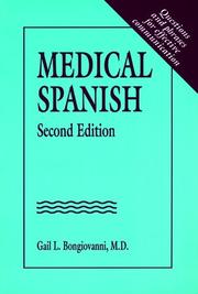 Cover of: Medical Spanish by Gail Bongiovanni