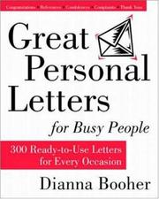 Cover of: Great personal letters for busy people: 300 ready-to-use letters for every occasion