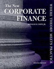 Cover of: The new corporate finance: where theory meets practice