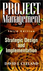 Cover of: Project management by David I. Cleland