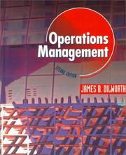 Cover of: Operations management by James B. Dilworth