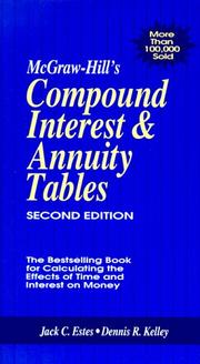 Cover of: McGraw-Hill's compound interest & annuity tables by Jack C. Estes
