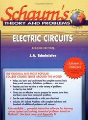 Cover of: Schaum's Outline of Electric Circuits, Second Edition (Schaum's Outlines)