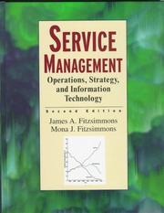 Cover of: Service Management: Operations, Strategy, and Information Technology