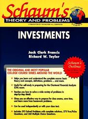 Cover of: Schaum's outline of theory and problems of investments