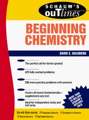 Cover of: Schaum's outline of theory and problems of chemistry foundations