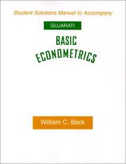 Cover of: Basic Econometrics (Student Solution Manual)