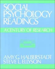 Cover of: Social psychology readings: a century of research