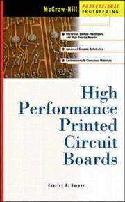 Cover of: High Performance Printed Circuit Boards | Charles A. Harper