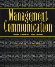 Cover of: Management Commmunication | Michael E. Hattersley