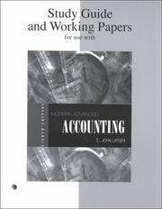 Cover of: Study Guide/ Working Papers for use with Modern Advanced Accounting