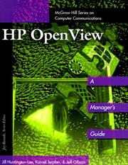 Cover of: HP OpenView | Jill Huntington-Lee