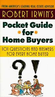 Cover of: Robert Irwin's pocket guide for home buyers: 101 questions and answers for every home buyer