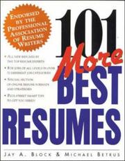 Cover of: 101 More Best Resumes