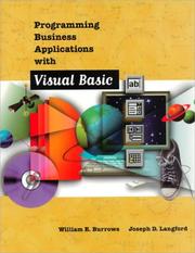 Cover of: Programming business applications with Visual Basic by Burrows, William E., Burrows, William E.