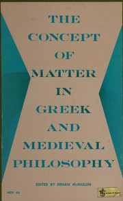 Cover of: Concept of Matter in Greek and Mediaeval Philosophy