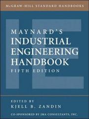 Cover of: Maynard's Industrial Engineering Handbook