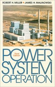 Power system operation by Miller, Robert H.