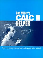 Cover of: Bob Miller's calc II helper by Miller, Robert