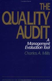 Cover of: The quality audit by Mills, Charles A.