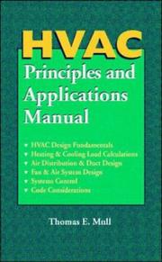 Cover of: HVAC principles and applications manual