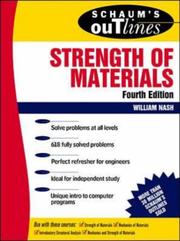 Cover of: Schaum's outline of theory and problems of strength of materials