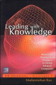 Cover of: Leading With Knowledge: Knowledge Management Practices in Global Infotech Companies