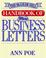 Cover of: The McGraw-Hill handbook of more business letters