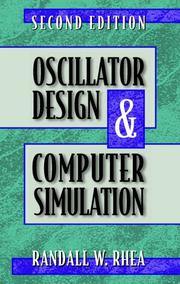 Cover of: Oscillator design and computer simulation