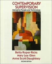 Cover of: Contemporary Supervision: Managing People and Technology (Mcgraw Hill Series in Management)