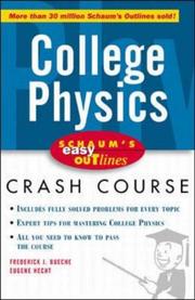 Cover of: College physics : based on Schaum's Outline of college physics by Frederick J. Bueche and Eugene Hecht by abridgement editor, George J. Hademenos.