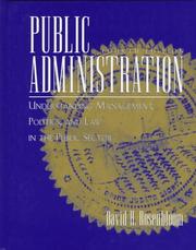Cover of: Public administration by David H. Rosenbloom
