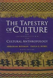 Cover of: The tapestry of culture by Abraham Rosman