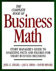 Cover of: The complete book of business math by Joel G. Siegel
