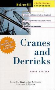 Cover of: Cranes and derricks by Shapiro, Howard I.