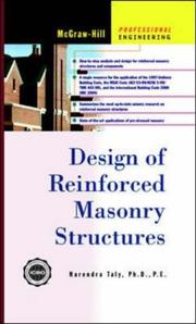 Cover of: Design of Reinforced Masonry Structures by Narendra Taly, Narendra Taly