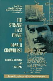 Cover of: Strange voyage of Donald Crowhurst
